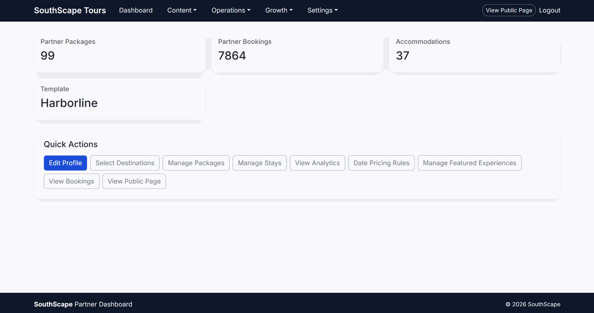 Partner Dashboard Preview